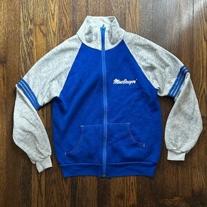 Vintage MacGregor Track Jacket Men's Medium Blue 70s 80s Zip Up
